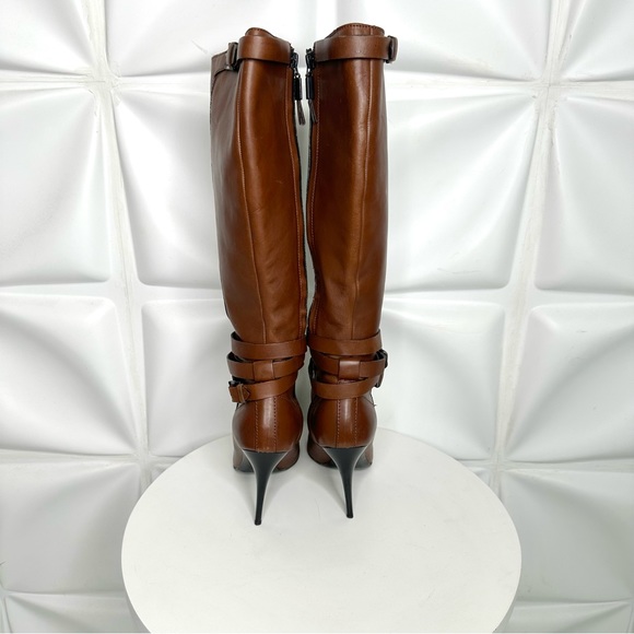 BURBERRY brown boots pointed toes ankle straps sz 37 1/2 - Picture 6 of 15